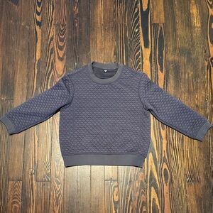 H&M Women's Quilted Crew Sweater - Dark Gray